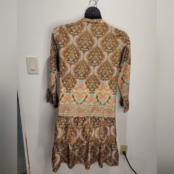 New silk one size women's bohemian Beach dress - Picture 4 of 6